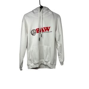 Large White Unisex Hoodie By RAW Rolling Papers Brand